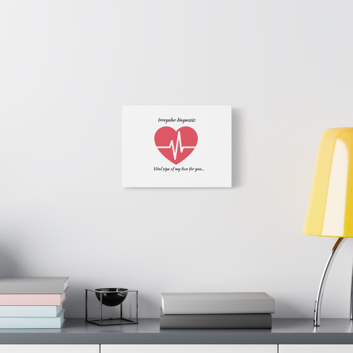 Simple Expressions Heartbeat Love Canvas Print - Irregular Diagnosis Art