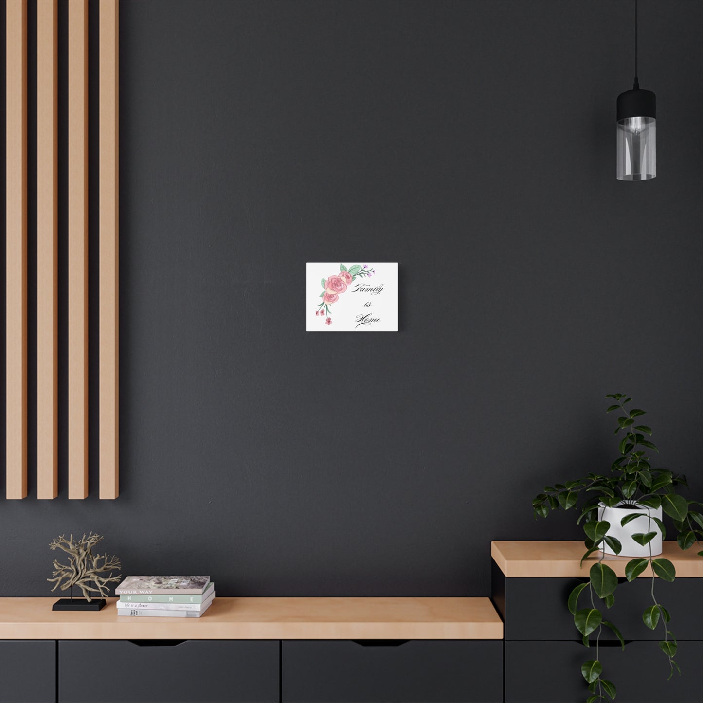 Simple Expressions Floral Family Home Canvas Wall Art - Elegant Decor for Family Spaces