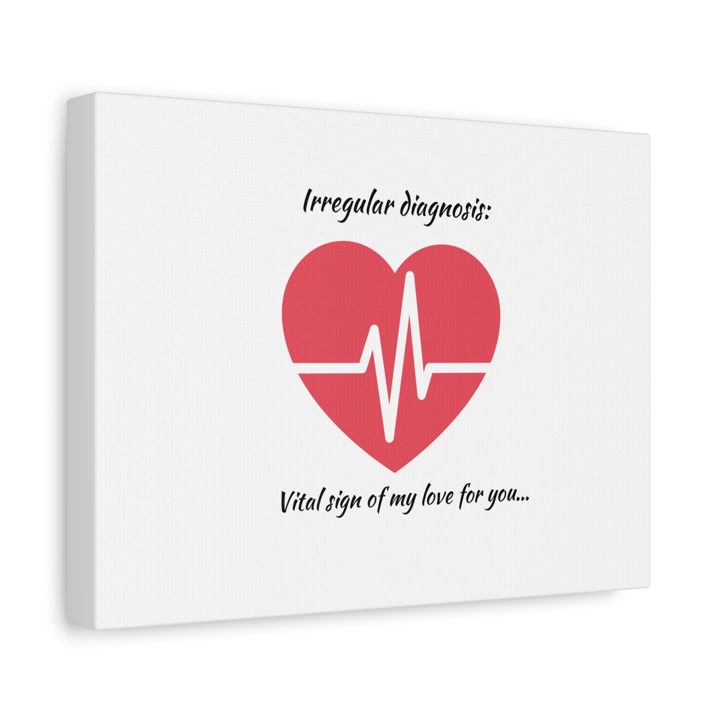 Simple Expressions Heartbeat Love Canvas Print - Irregular Diagnosis Art