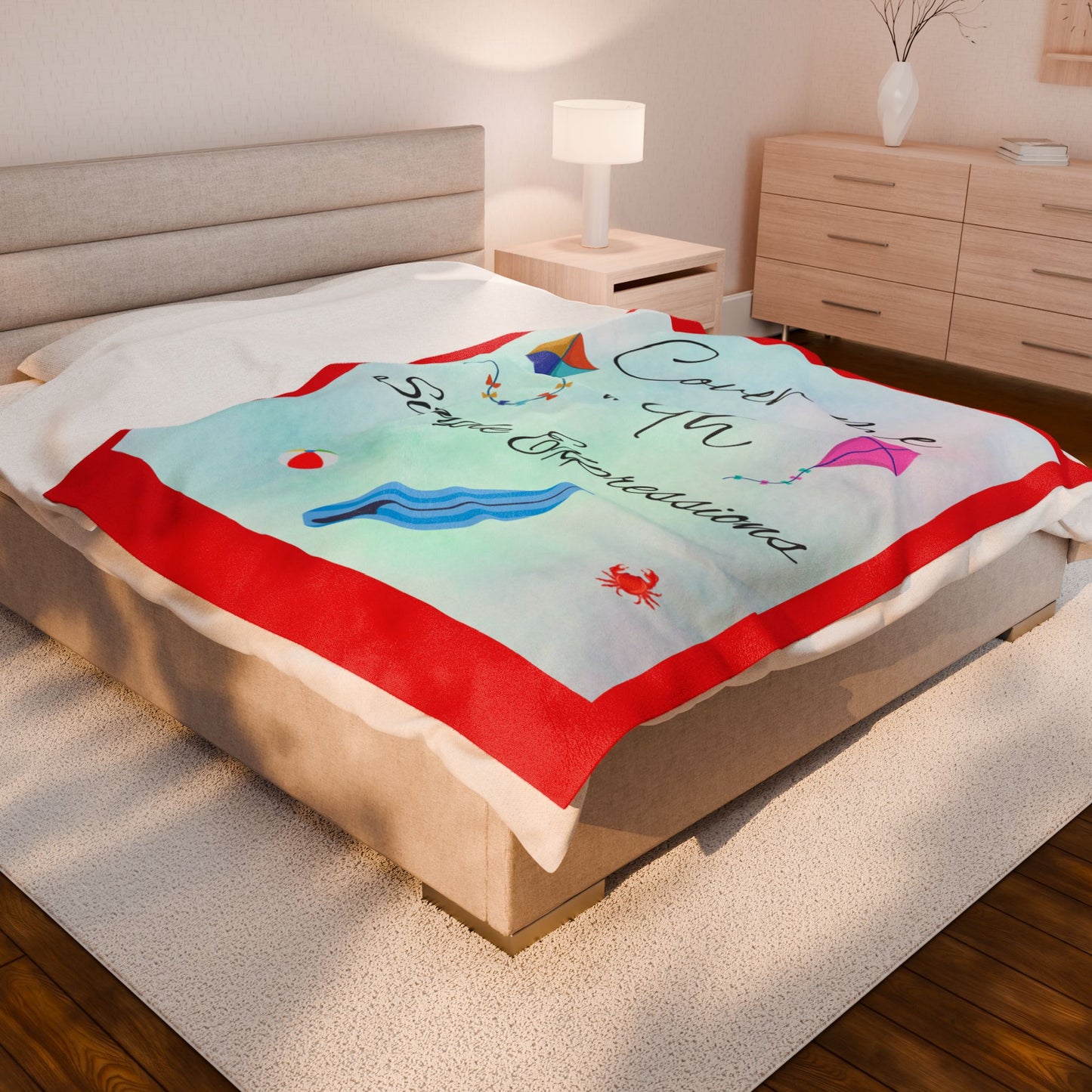 Simple Expressions Velveteen Plush Blanket