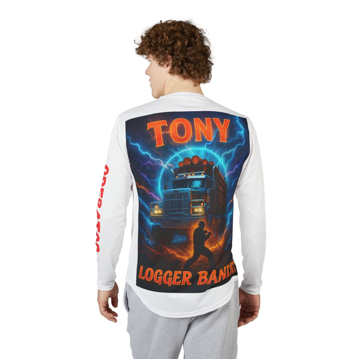 Simple Expressions- work ethics- Logger Bandit- Tony-Men's UV Protection Long Sleeve Shirt (AOP)