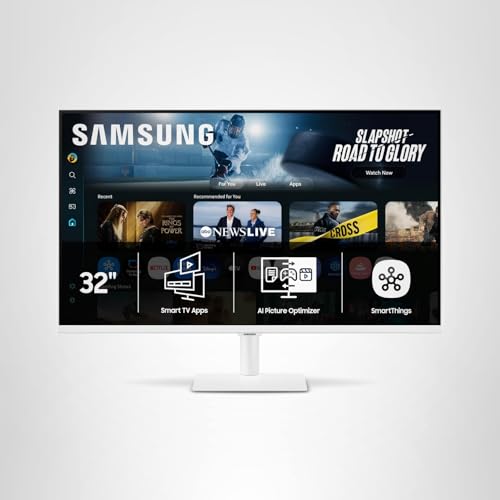 Samsung 43” Smart Monitor M7 (M70F) 4K UHD Display, Samsung Vision AI, Smart TV Apps, Gaming Hub, USB-C, HDMI and USB-A, Black, LS43FM702UNXZA, 2025