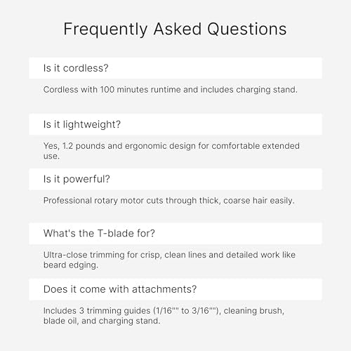 Wahl Professional 5 Star Cordless Detailer Li Trimmer T Wide Blade, Lithium-Ion Battery 100 Min Runtime for Hair & Beard, with Charging Stand