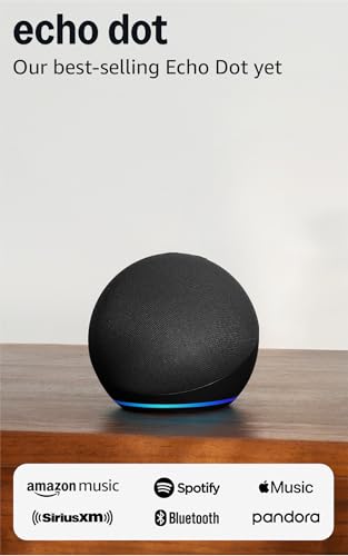 Amazon Echo Dot (newest model) - Vibrant sounding speaker, Designed for Alexa+, Great for bedrooms, dining rooms and offices, Charcoal