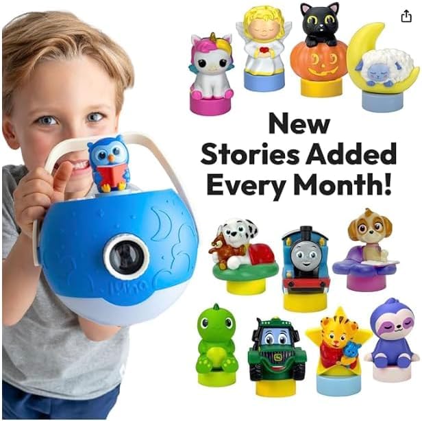 Kids Book Projector - 5 Read-Aloud Stories, 5 Songs, Night Light & Soothing Dream Music | Children Ages 3+ Storytime Projector for Kids & Toddlers | Educational Toys, Owl