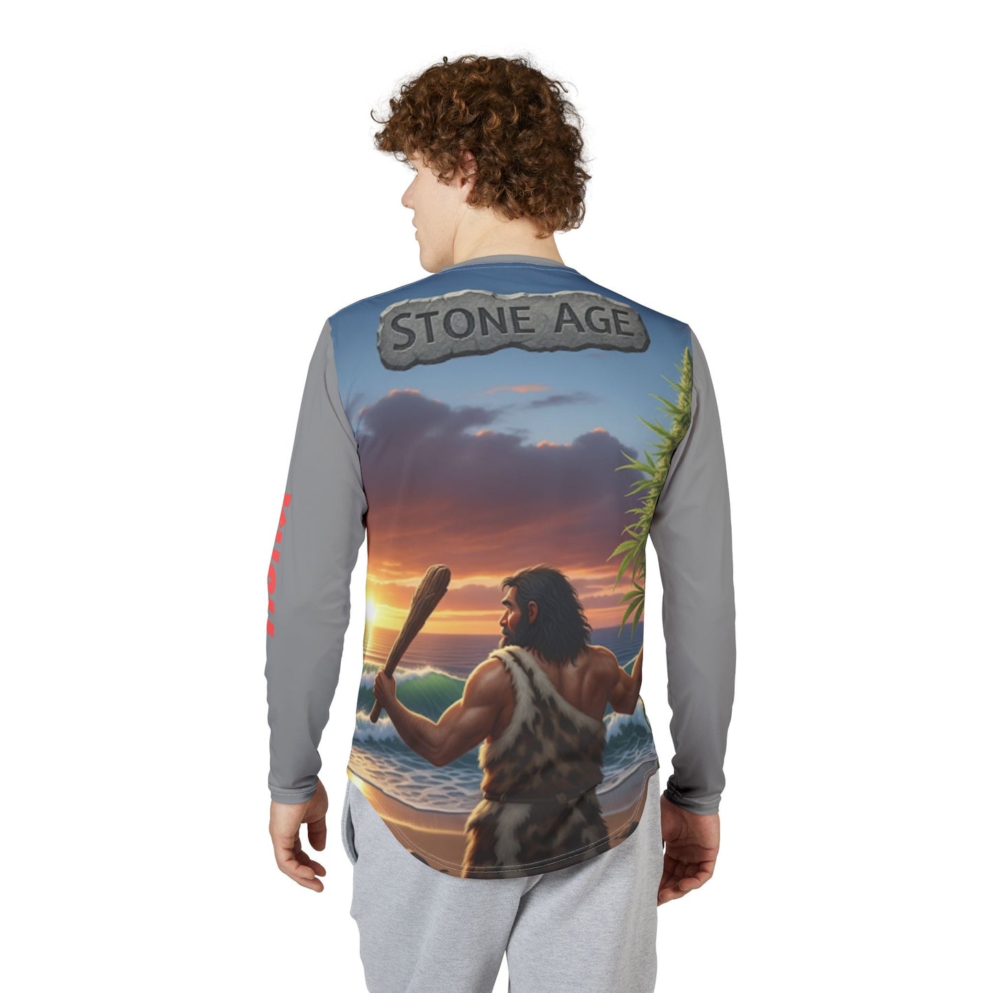 Simple Expressions- Stone Age Men's UV Protection Long Sleeve Shirt (AOP)