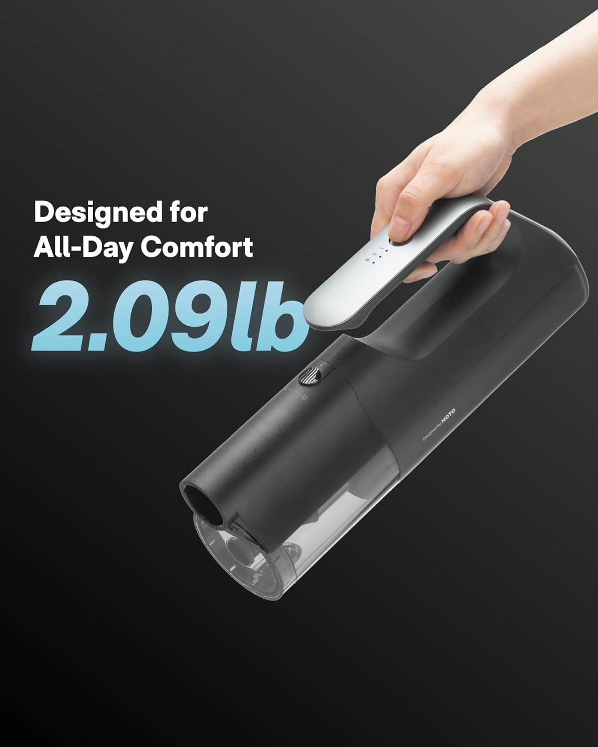 HOTO BlowVac™ Handheld Vacuum Cordless, Car Vacuum Cleaner with 23000Pa High Power, 3 Suction Modes, Electric Compressed Air Duster Blower for Car Interior, Desk, Boat, Home, Outdoor