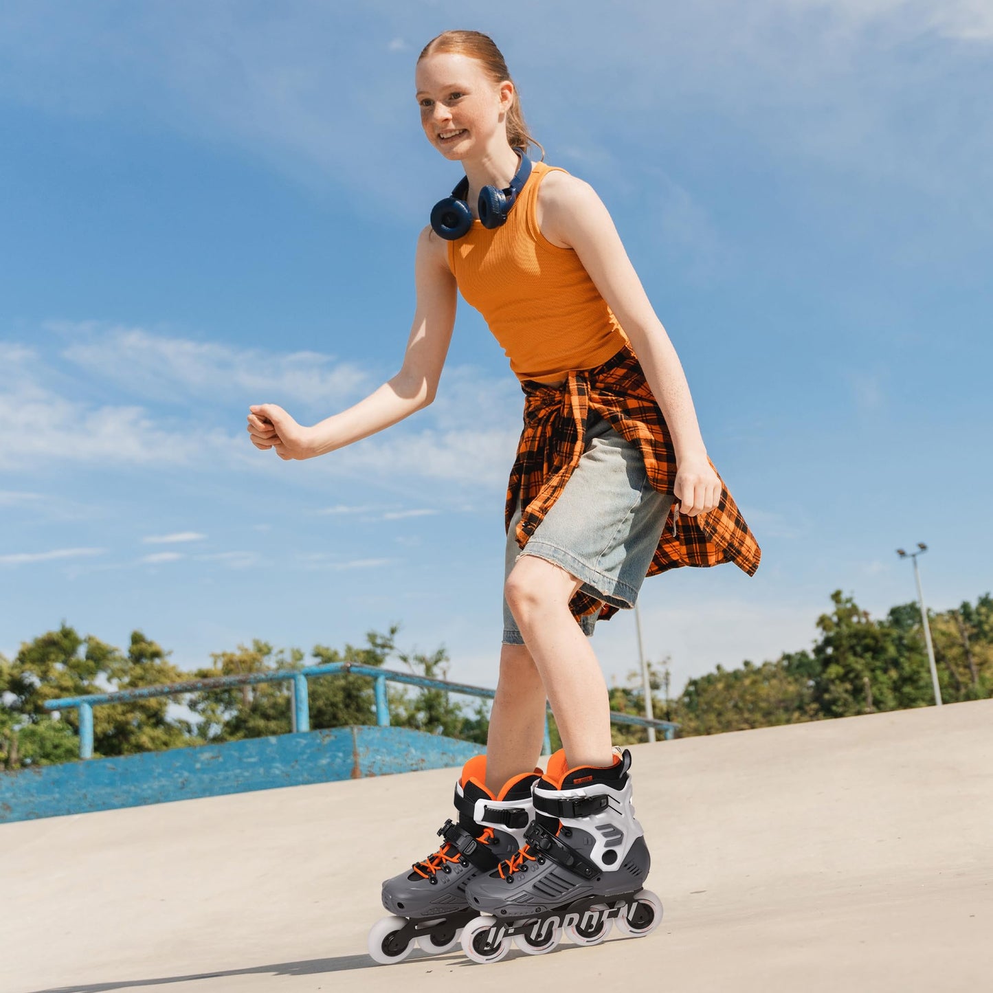 Inline Skates for Women Men, Fitness Speed Racing Skates with Durable Outer Shell, Adult Male Female, Professional Outdoor Fitness Roller Skates Blades for Unisex