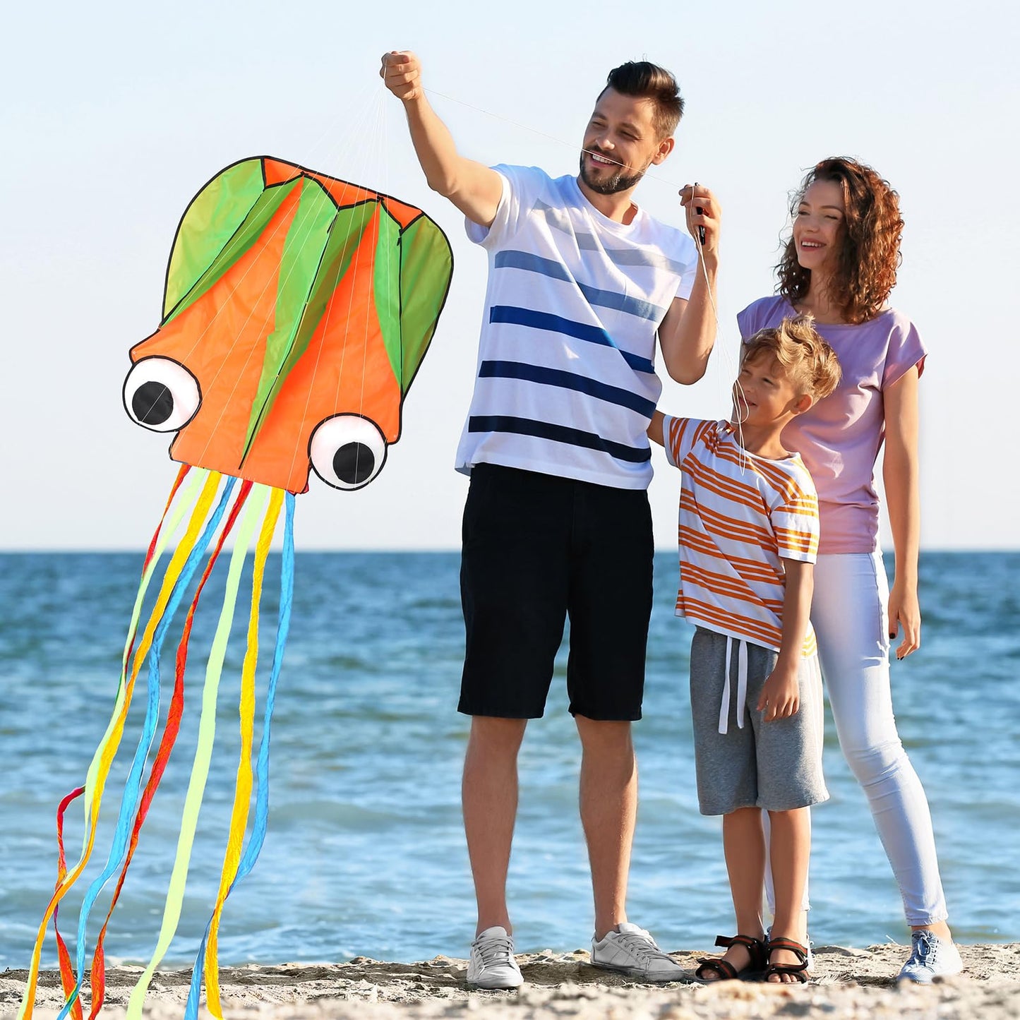 Leitee 6 Pack Large Kite for Kids and Adults Butterfly Kite for Kids Age 4-8-12 Dragonfly Owl Parrot Eagle Goldfish Teens Toy Easy to Fly for Game Beach Outdoor Activities Gifts(Cool Style)