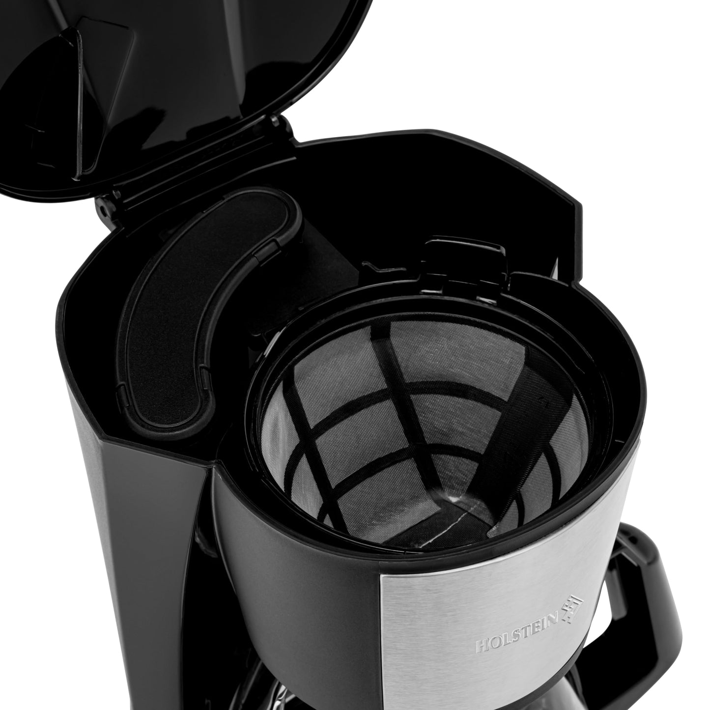 Holstein Housewares 5 Cup Drip Coffee Maker – Compact and User-Friendly with Auto Pause & Serve, Reusable Filter, Measuring Spoon & Glass Carafe, Office & Dorm Use, Teal