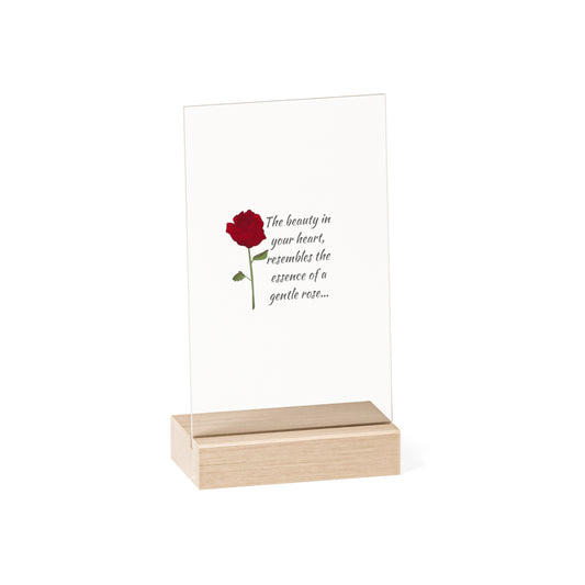 Simple Expressions Rose Acrylic Sign