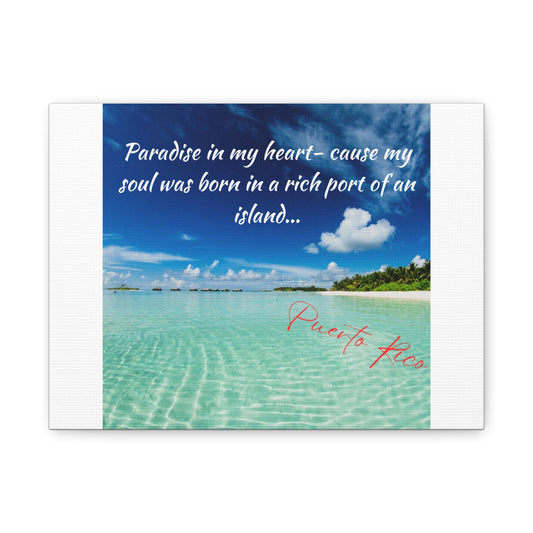 Simple Expressions Puerto Rico Matte Canvas, Stretched, 1.25"