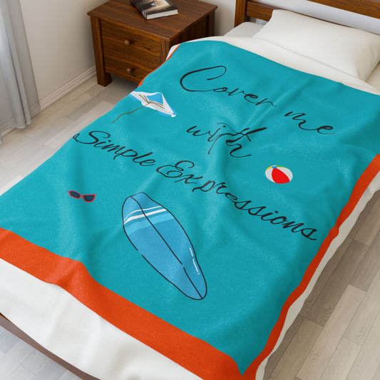 Simple Expressions Velveteen Plush Blanket