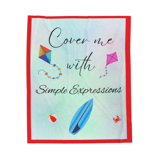 Simple Expressions Velveteen Plush Blanket