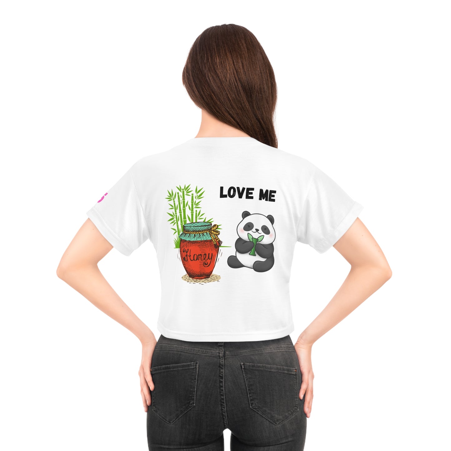 Simple Expressions- Jalena’s teddy bear collection Crop Tee (AOP)