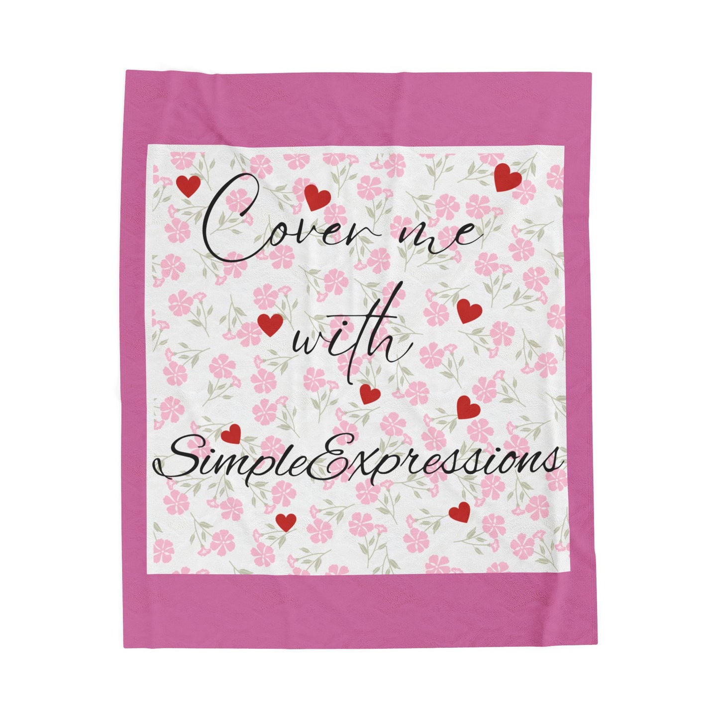 Simple Expressions Velveteen Plush Blanket