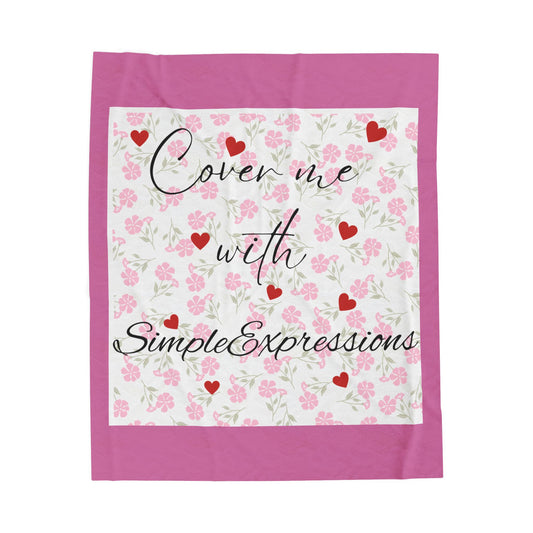 Simple Expressions Velveteen Plush Blanket