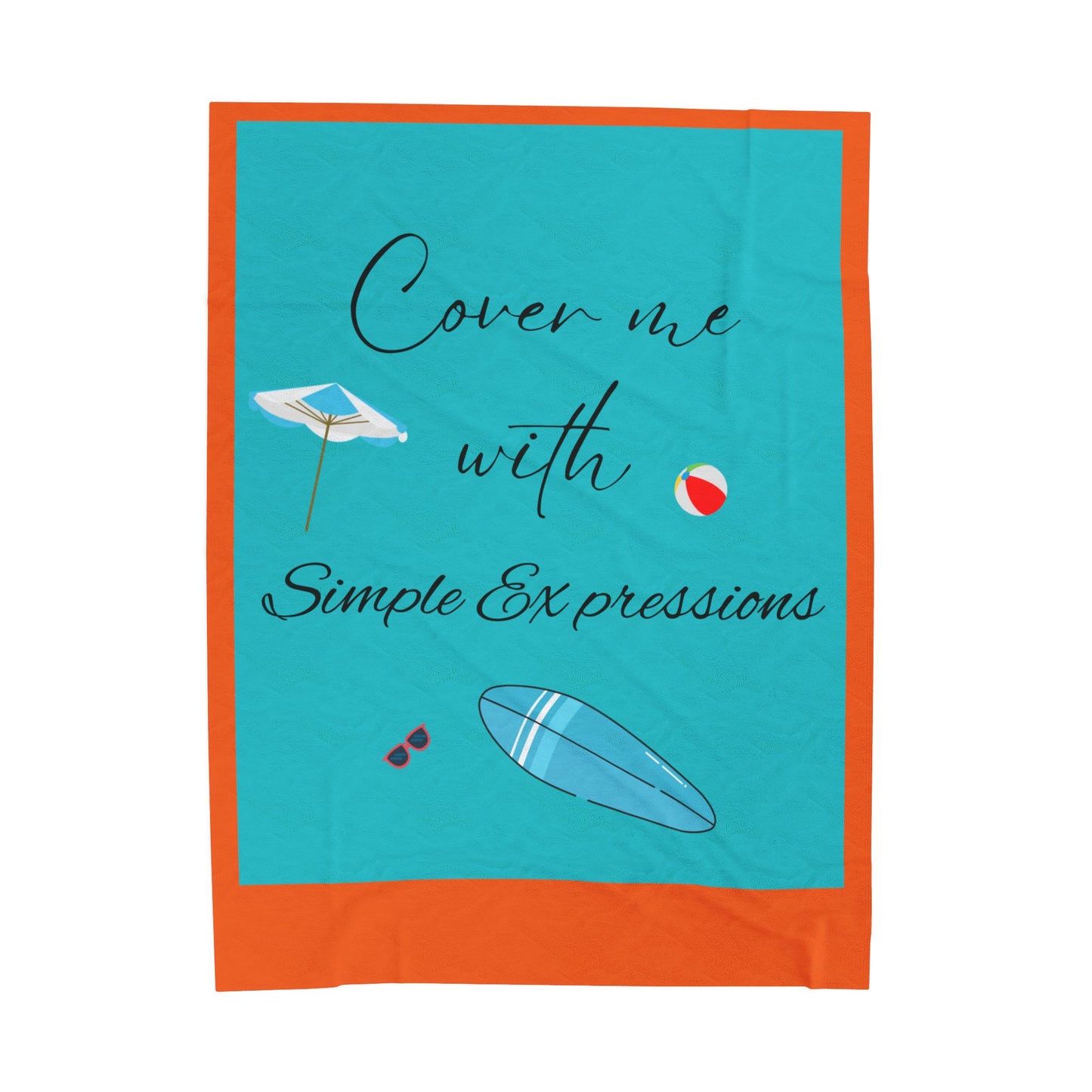 Simple Expressions Velveteen Plush Blanket