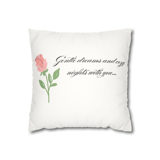 Simple Expressions Gentle Dreams Faux Suede Pillowcase - Cozy Floral Décor for Relaxing Spaces