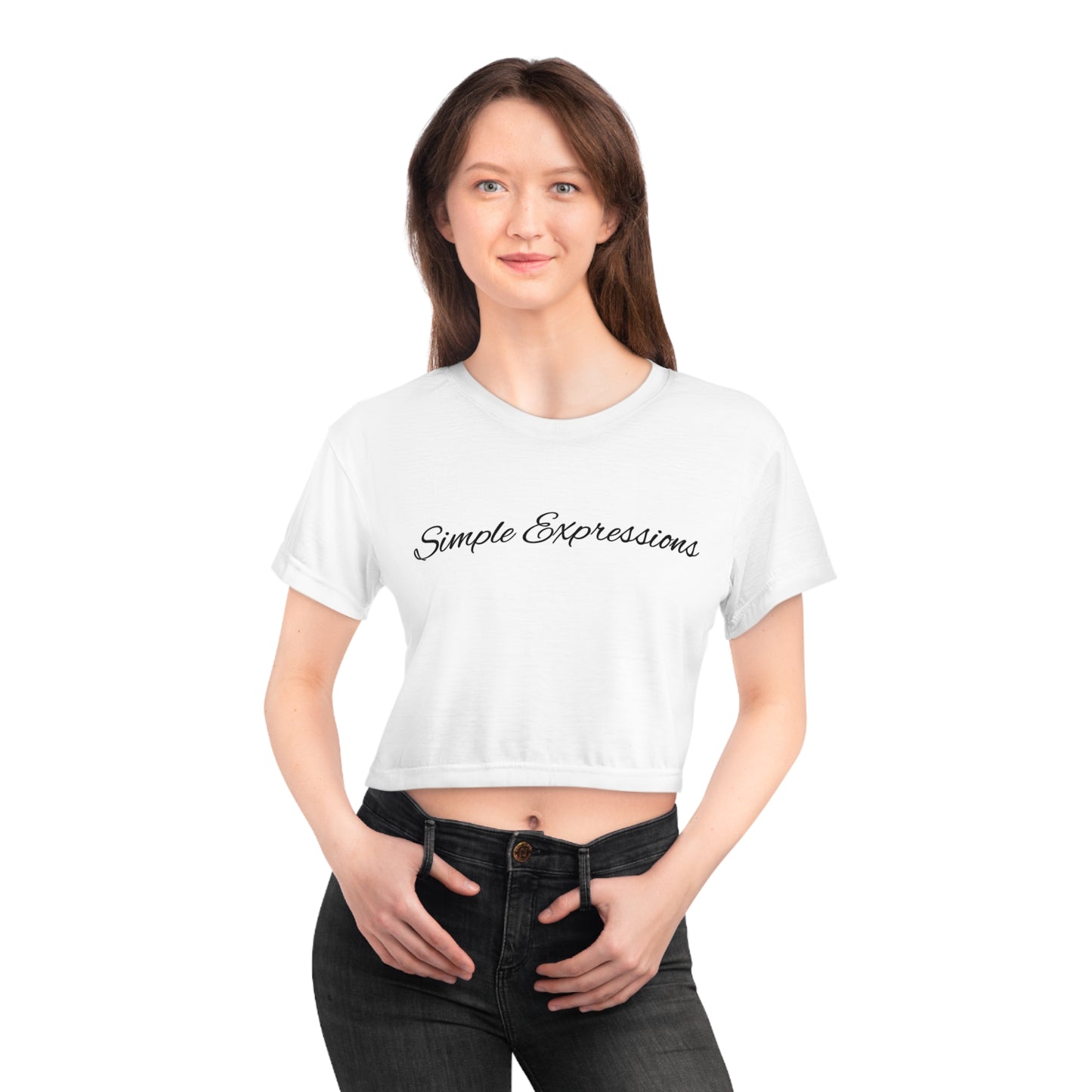 Simple Expressions- Call me foxxy edition Crop Tee (AOP)