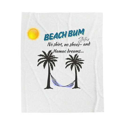 Simple Expressions Beach Bum Velveteen Plush Blanket – Cozy Home Decor for Relaxation