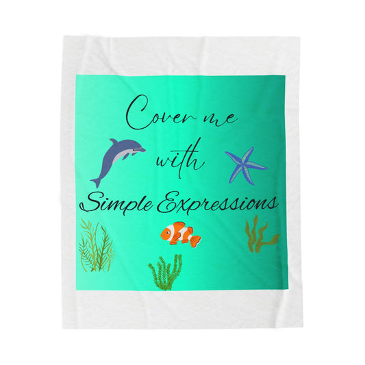 Simple Expressions- Beach vibe Velveteen Plush Blanket