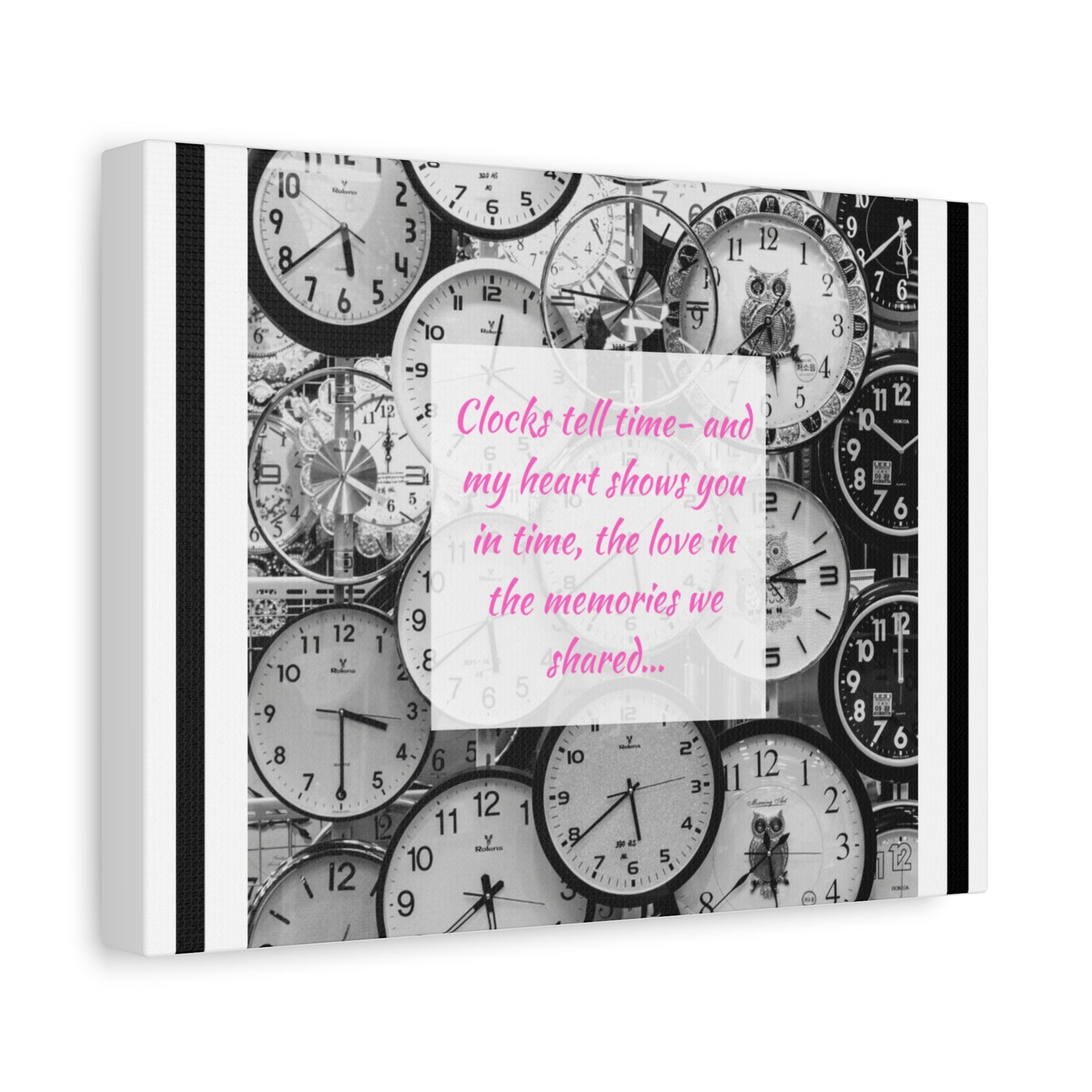 Simple Expressions Time clocks Matte Canvas, Stretched, 1.25"