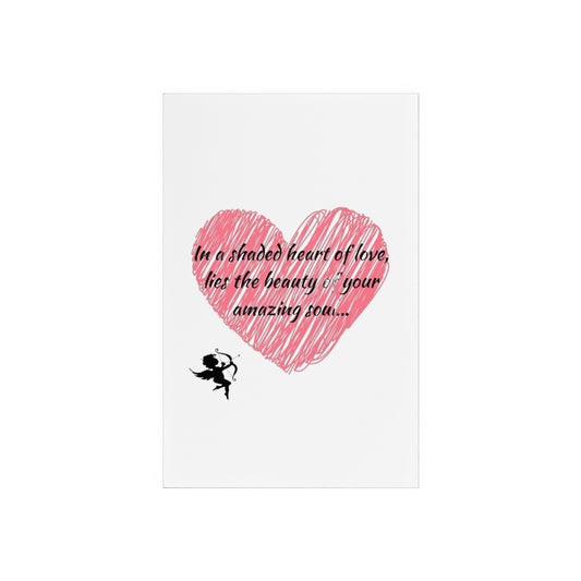 Simple Expressions- Heart Acrylic Love Sign with Wooden Stand - Heartfelt Quotes for Home Decor