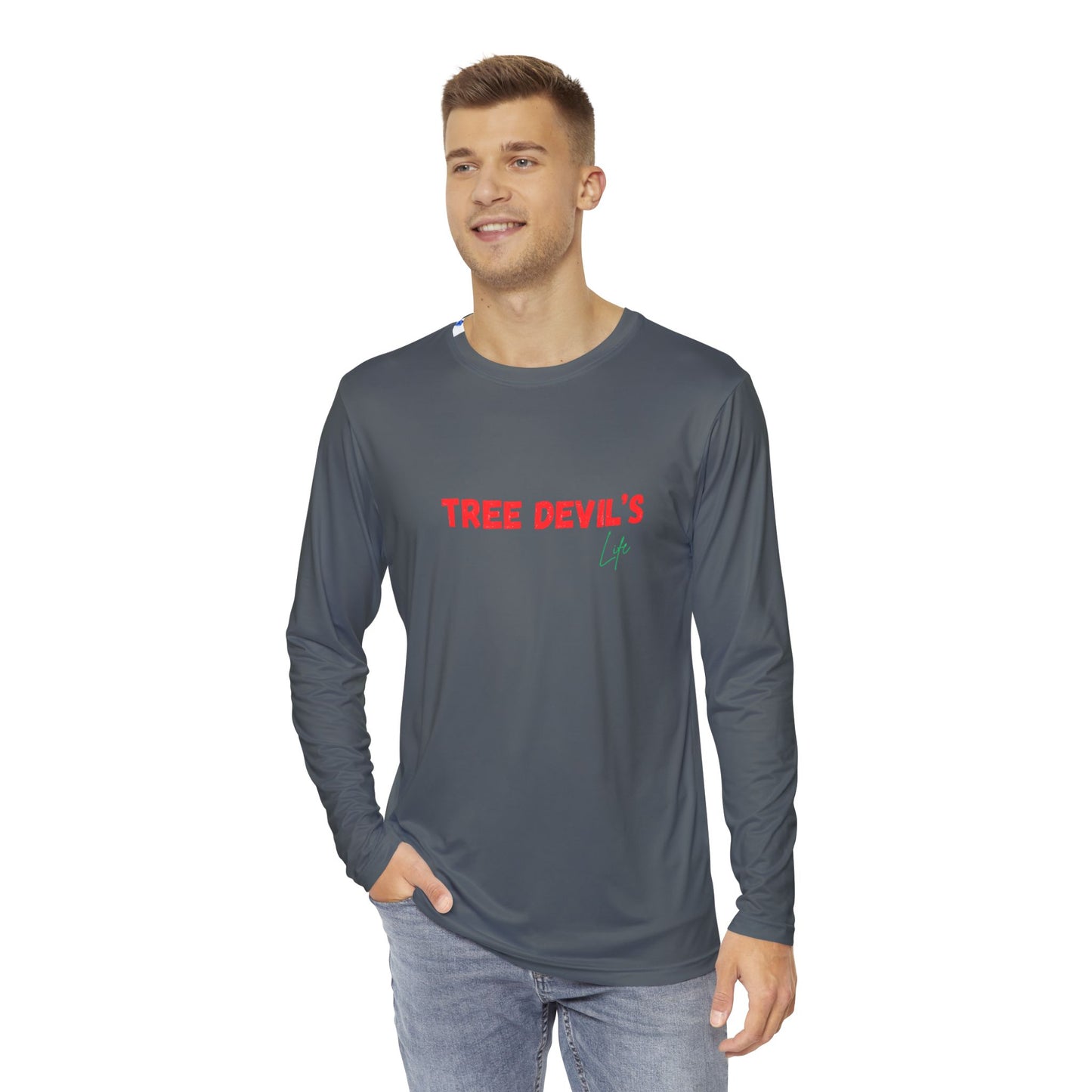 Simple Expressions- work ethics Men's Long Sleeve Shirt (AOP)