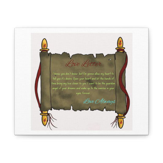 Simple Expressions-“Scrolls for life” Romantic Love Letter Canvas Gallery Wrap | Heartfelt Home Decor