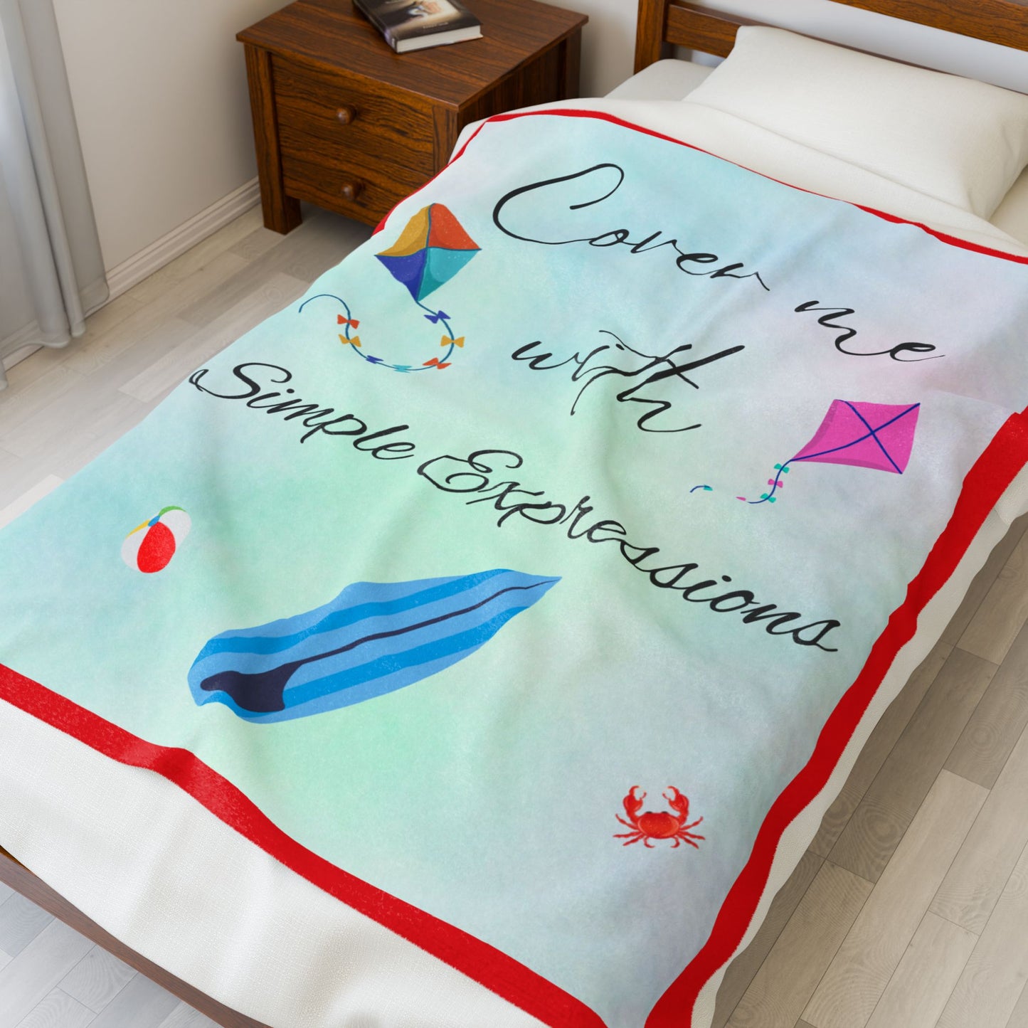 Simple Expressions Velveteen Plush Blanket