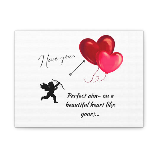 Simple Expressions valentines cupid Matte Canvas, Stretched, 1.25"