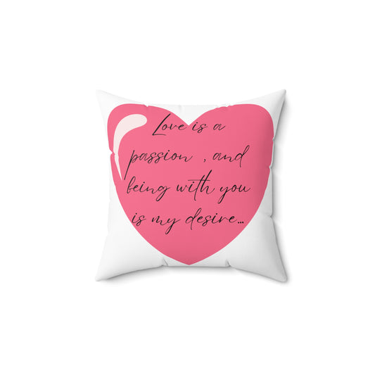 Simple Expressions- Heart Spun Polyester Square Pillow