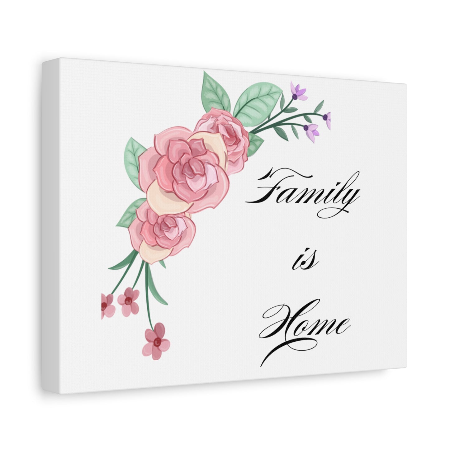 Simple Expressions Floral Family Home Canvas Wall Art - Elegant Decor for Family Spaces