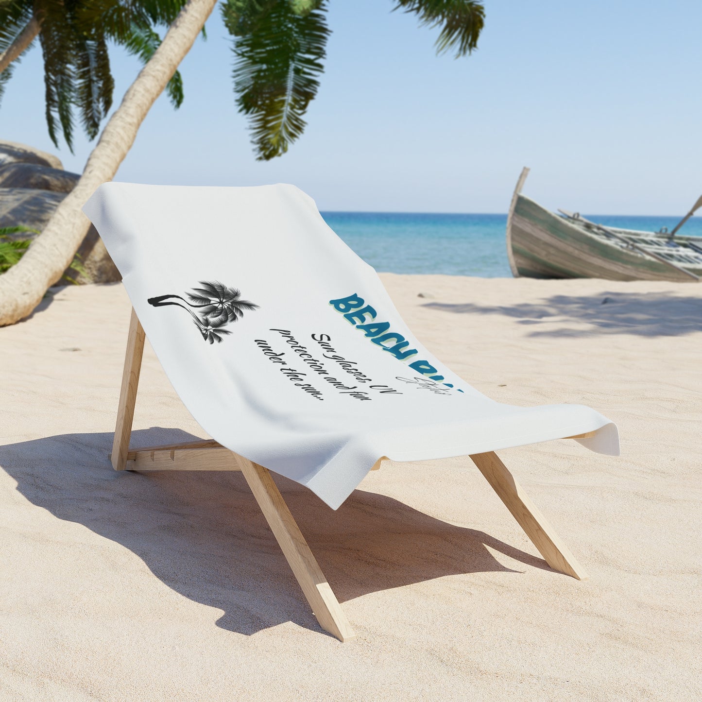 Simple Expressions Beach Bum Status Towel - Fun & Stylish UV Protection for Sun Lovers