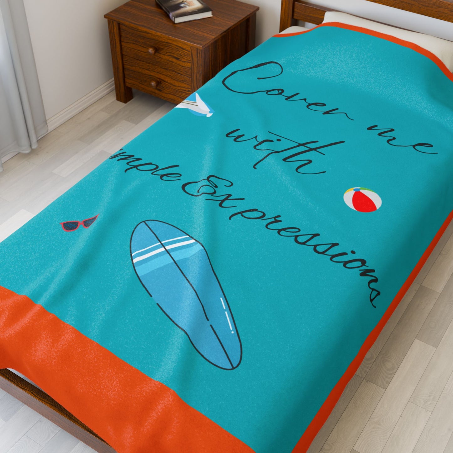 Simple Expressions Velveteen Plush Blanket