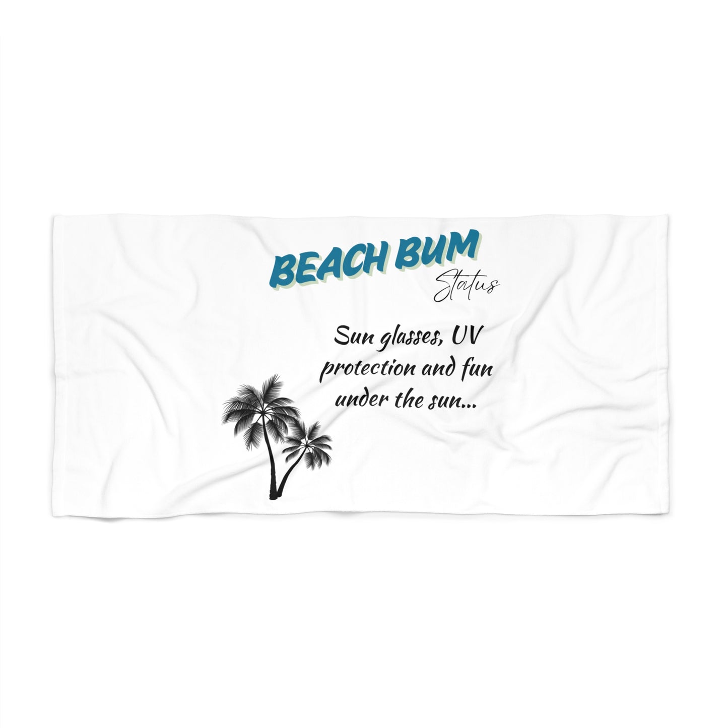 Simple Expressions Beach Bum Status Towel - Fun & Stylish UV Protection for Sun Lovers