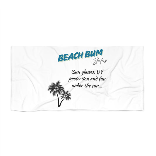 Simple Expressions Beach Bum Status Towel - Fun & Stylish UV Protection for Sun Lovers