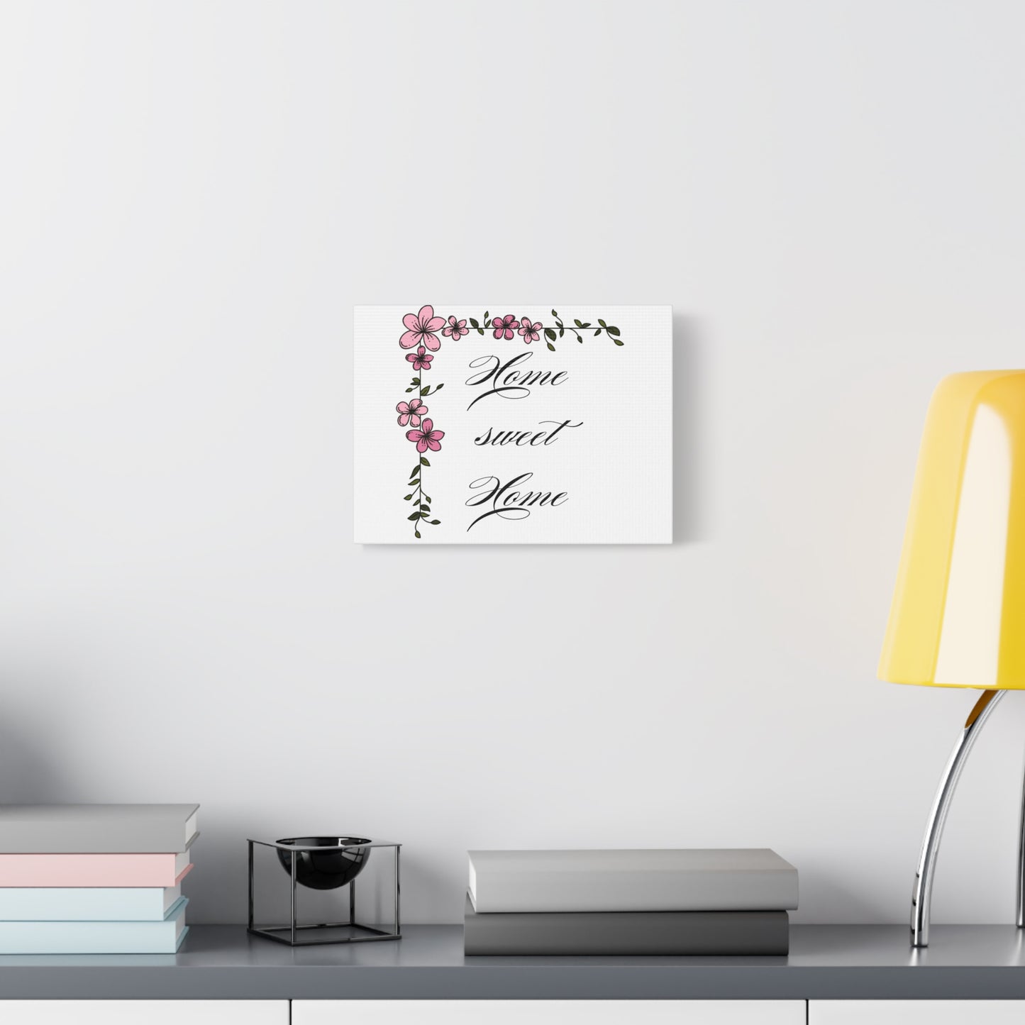 Simple Expressions Floral Home Sweet Home Canvas Wall Art