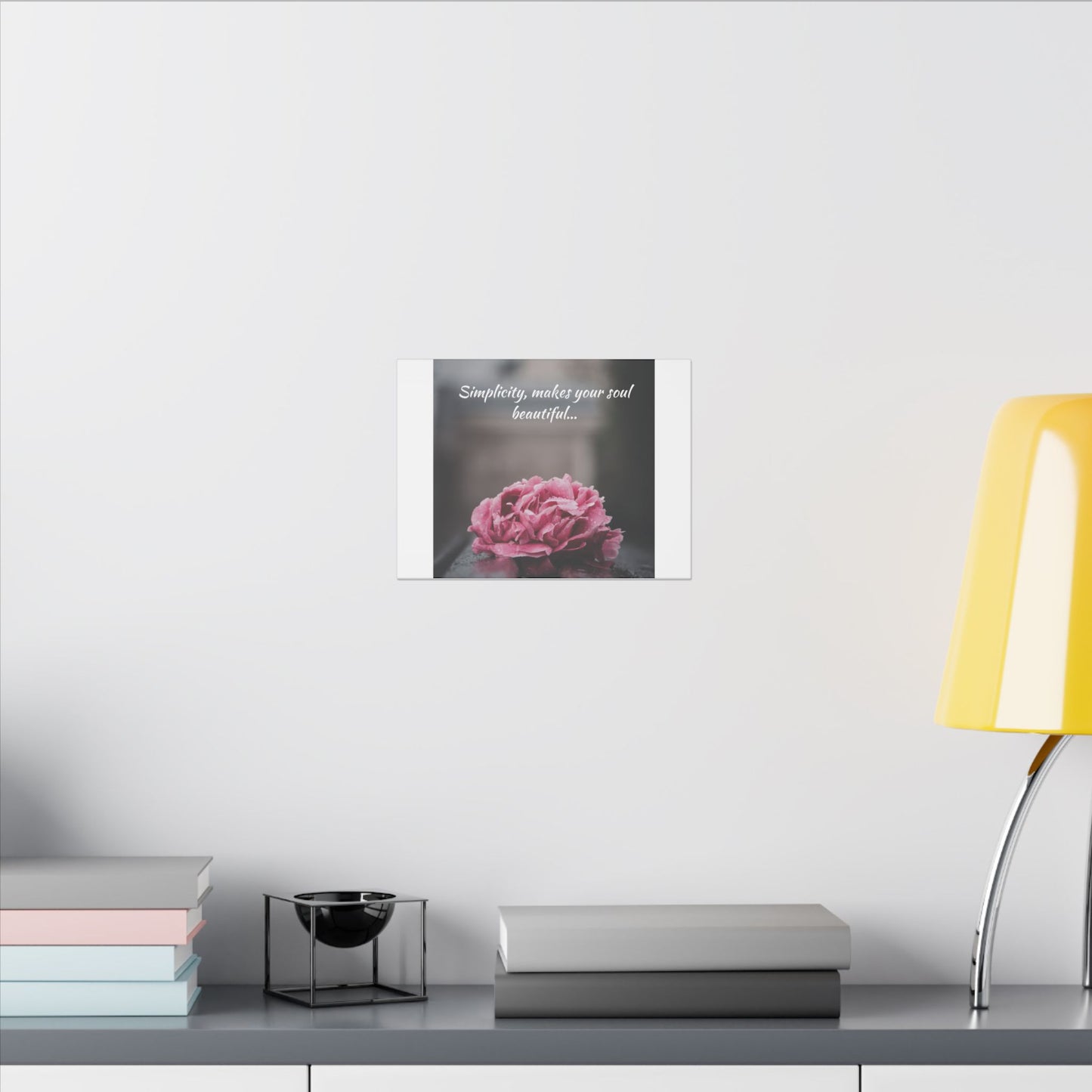Simple Expressions Inspirational Floral Canvas Wall Art - "Simplicity, Makes Your Soul Beautiful"