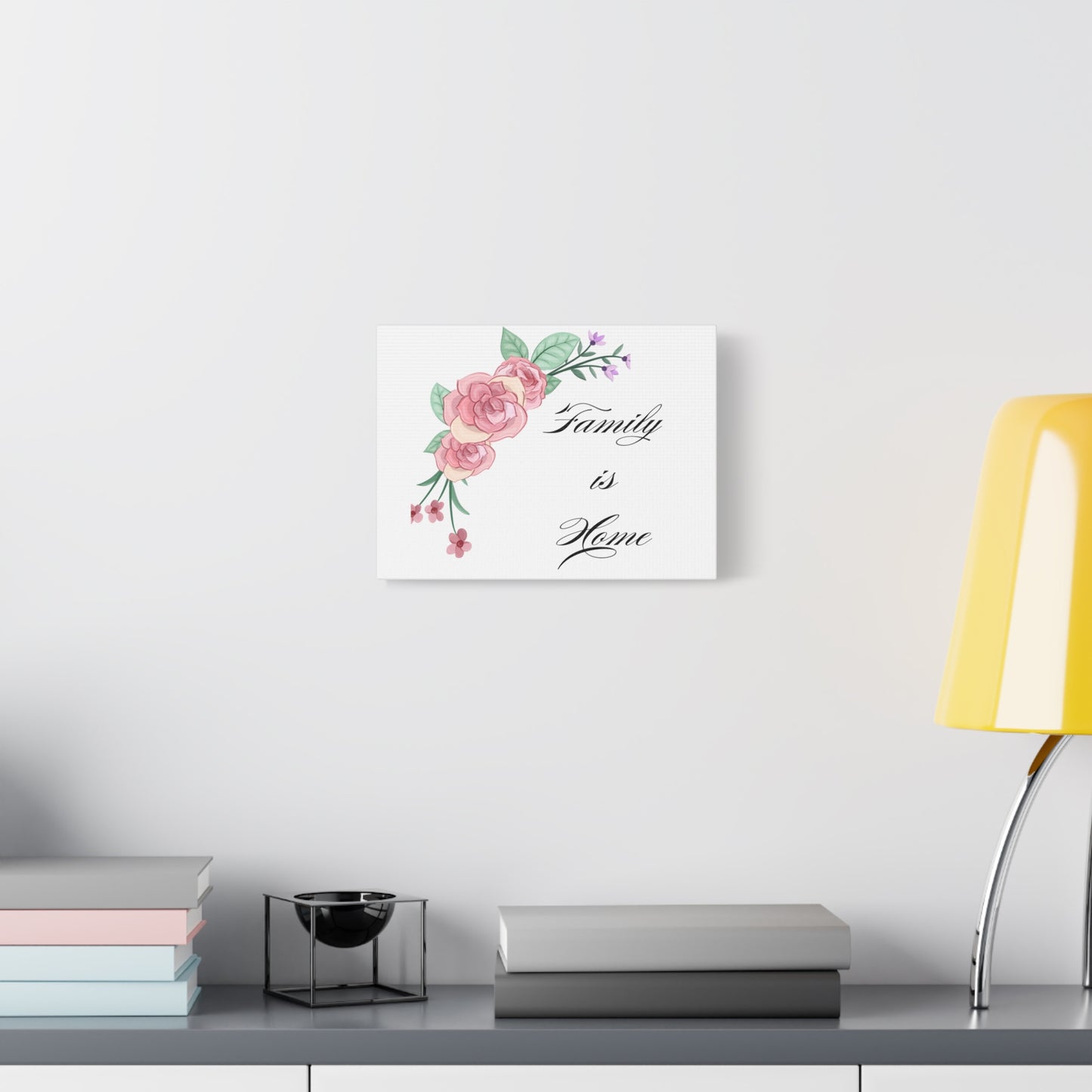 Simple Expressions Floral Family Home Canvas Wall Art - Elegant Decor for Family Spaces