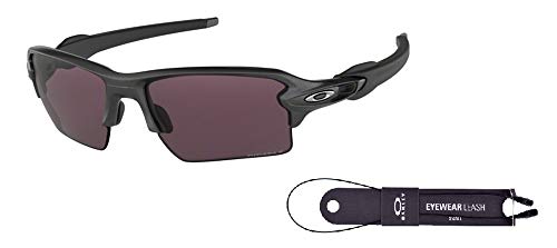 OAKLEY Flak 2.0 XL OO9188 Rectangle Sunglasses For Men+ Bundle Accessory Leash Kit, Microfiber Pouch