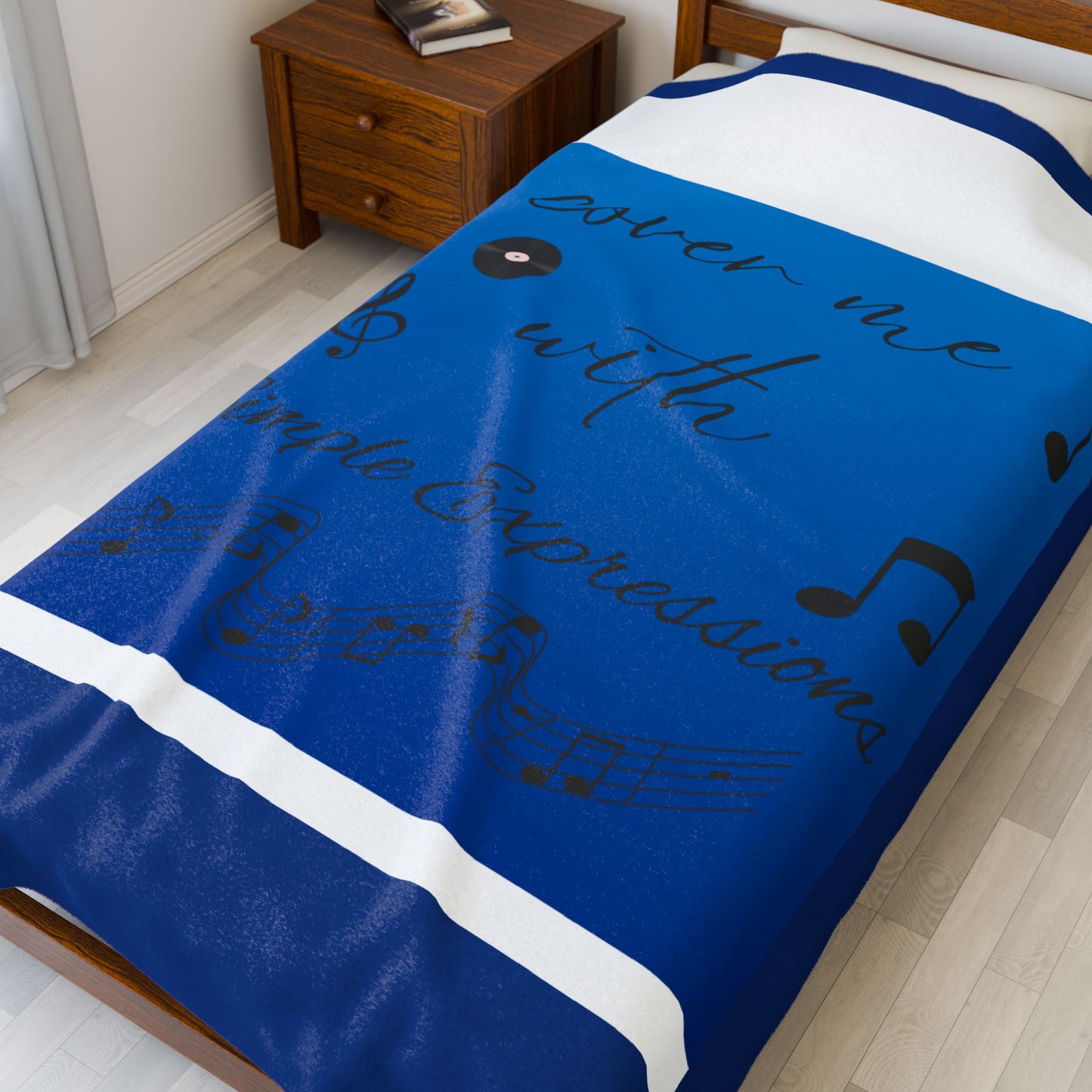 Simple Expressions Velveteen Plush Blanket