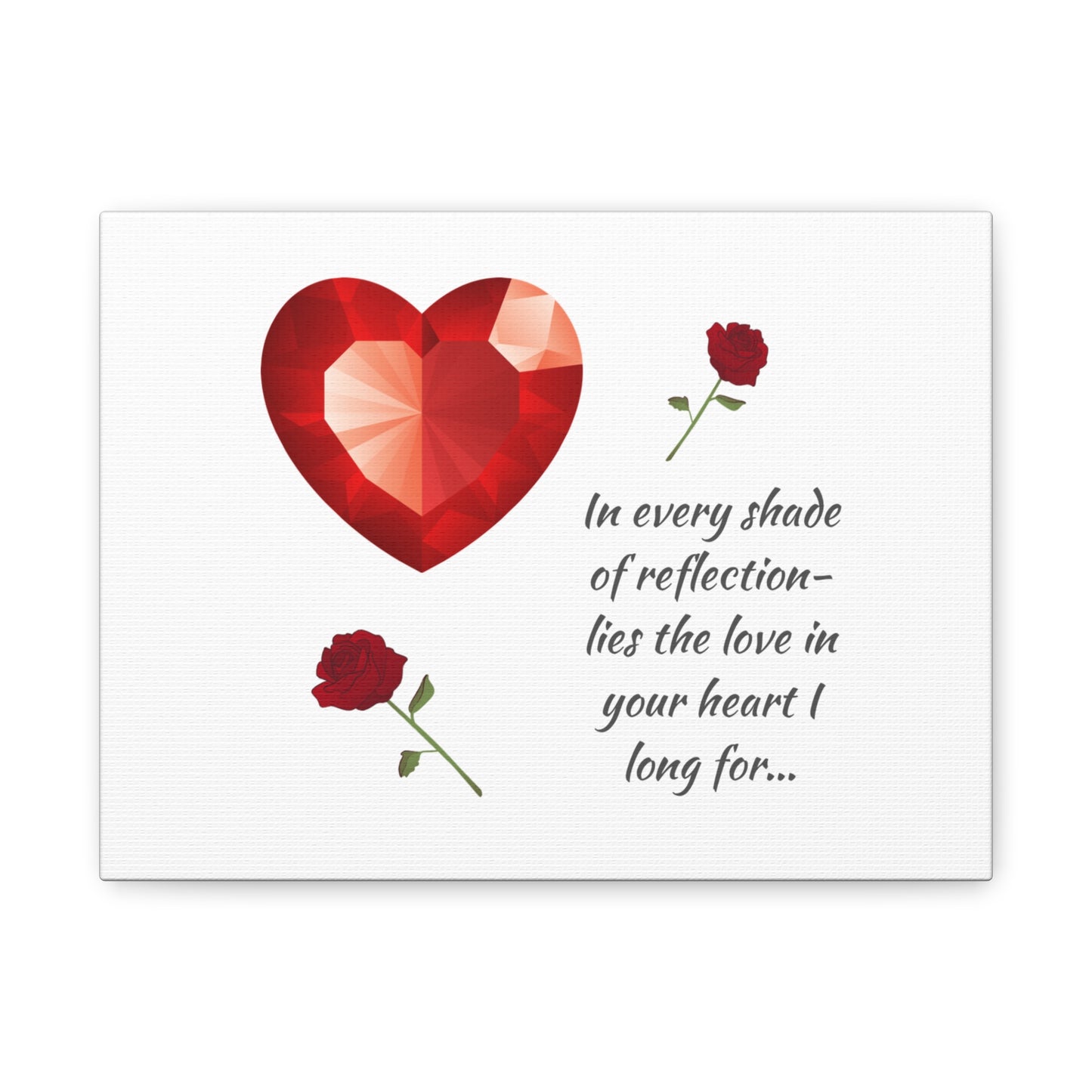 Simple Expressions- Heart Matte Canvas, Stretched, 1.25"