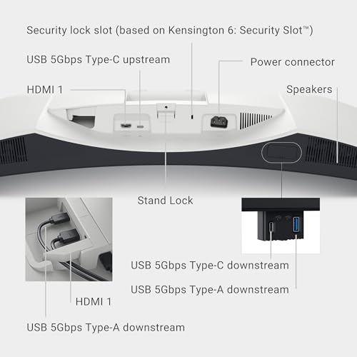 Dell 34 Plus USB-C Curved Monitor - S3425DW - 34-inch (3440 x 1440) up to 120 Hz 21:9 Display, VA Panel, AMD FreeSync Premium, 99% sRGB, 95% DCI-P3, Integrated Speakers, 3000:1 Contrast Ratio