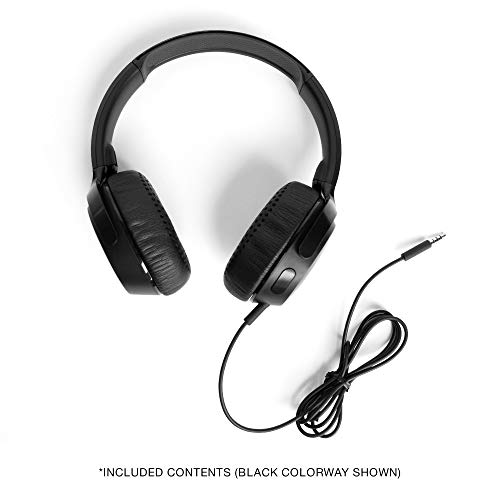 Skullcandy Riff Wireless 2 On-Ear Bluetooth Headphones, Up to 34 Hrs Battery, Foldable Lightweight Design, Convenient for Travel with Included 3.5mm AUX Cable, Microphone for iPhone Android - Black