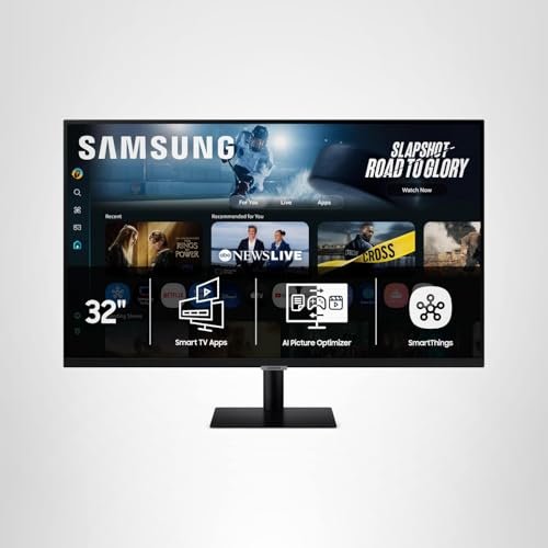 Samsung 43” Smart Monitor M7 (M70F) 4K UHD Display, Samsung Vision AI, Smart TV Apps, Gaming Hub, USB-C, HDMI and USB-A, Black, LS43FM702UNXZA, 2025