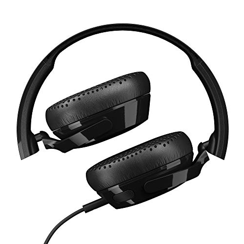 Skullcandy Riff Wireless 2 On-Ear Bluetooth Headphones, Up to 34 Hrs Battery, Foldable Lightweight Design, Convenient for Travel with Included 3.5mm AUX Cable, Microphone for iPhone Android - Black