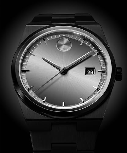 Movado Bold Quest Men's Sport Watch - Swiss Quartz Movement, Stainless Steel Link Bracelet - 5 ATM Water Resistance - Luxury Fashion Timepiece for Him - 40mm