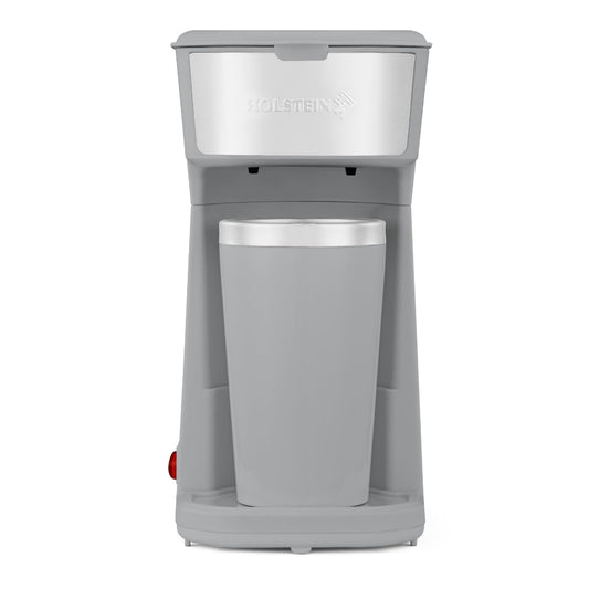 Holstein Housewares 5 Cup Drip Coffee Maker – Compact and User-Friendly with Auto Pause & Serve, Reusable Filter, Measuring Spoon & Glass Carafe, Office & Dorm Use, Teal